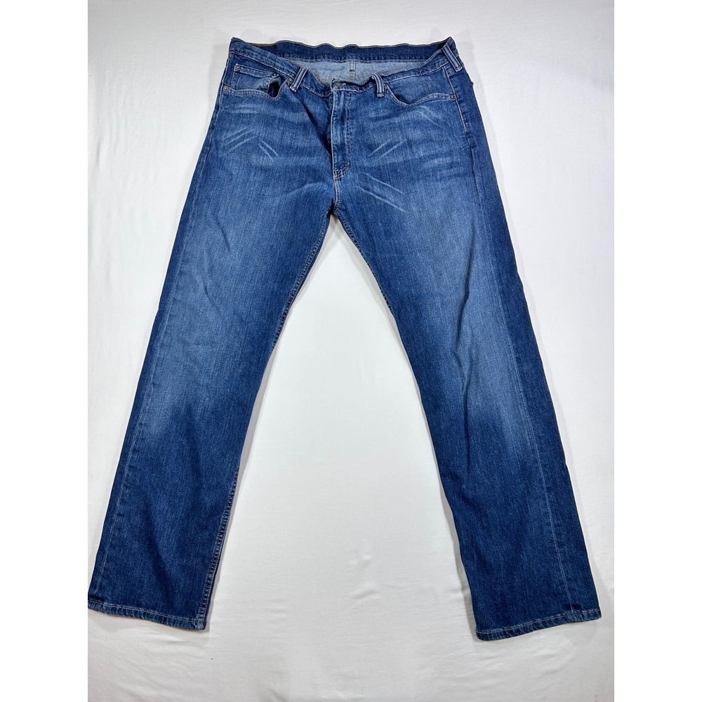 Levis 505 Regular Fit Jeans Mens 38x34 Medium Wash Straight Leg Denim 00505-0804